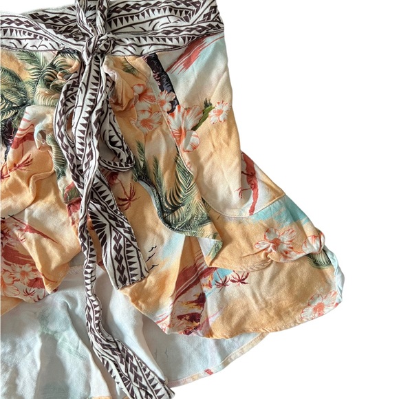 AGUA BENDITA SKIRT Wrap Vienna Luau Mini ONE SIZE Cover Up - Picture 5 of 6